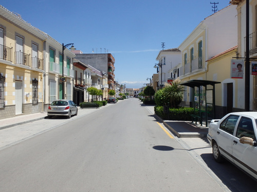 Riding through Esc&oacute;znar.